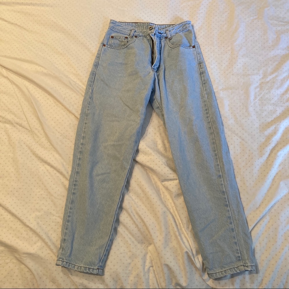 High Waisted Light Wash Mom Jeans